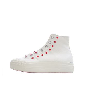Converse Chuck Taylor All-Star Lift Hi White Red (W) AO1599C